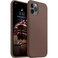 thumbnail image 1 of iPhone 11 Pro Phone Case, [Shockproof Silicone Series] with [Soft Anti-Scratch Microfiber Lining] Camera & Screen Drop Protection 5.8 inch Slim Thin Cover, Chocolate, 1 of 14