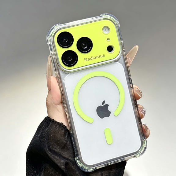 For iPhone 11 Pro Phone Case,With Lens Camera Film,Compatible with Mag-Safe,Four Corners Drop Protection,Crystal Transparent Back,Shokcproof Non-Slip Anti-Scratch Phone Case,Green