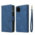 thumbnail image 1 of iPhone 11 Pro Wallet Case, Dteck Soft Leather Zipper Wallet Case Magnetic Buckle Horizontal Flip Cover with 5 Card Slots/Photo Pocks For Apple iPhone 11 Pro 5.8 inch 2019, Blue, 1 of 8