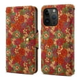 thumbnail image 1 of for iPhone 11 Pro Wallet Case with Lanyard for Women Girls, Flower Pattern Design PU Leather Flip Cover with Card Slots Kickstand Full Body Protective Case for iPhone 11 Pro, Red, 1 of 8