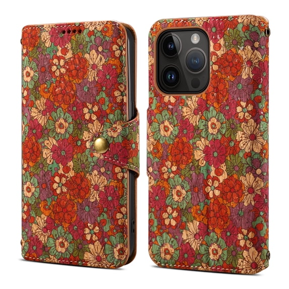 for iPhone 11 Pro Wallet Case with Lanyard for Women Girls, Flower Pattern Design PU Leather Flip Cover with Card Slots Kickstand Full Body Protective Case for iPhone 11 Pro, Red