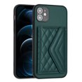thumbnail image 1 of for iPhone 11 Slim Case with Card Holders and Strap for Women, iPhone 11 Phone Case Wallet PU Leather Kickstand RFID Blocking Flip Shockproof Wallet Case - Green, 1 of 11