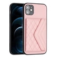thumbnail image 1 of for iPhone 11 Slim Case with Card Holders and Strap for Women, iPhone 11 Phone Case Wallet PU Leather Kickstand RFID Blocking Flip Shockproof Wallet Case - Pink, 1 of 7
