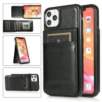 iPhone 11 Wallet Case with Card Holder, Mantto PU Leather Kickstand Card Pocket Slots Shockproof Phone Back Cover For Apple iPhone 11 6.1 inch - Black