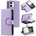 thumbnail image 1 of for iPhone 11 Wallet Case, Classic PU Leather Phone Case for Women Men with Zipper Credit Card Holder Wrist Strap Crossbody Strap Shockproof Flip Case for iPhone 11, Purple, 1 of 8