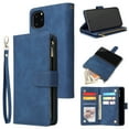 thumbnail image 1 of iPhone 11 Wallet Case, Dteck Soft Leather Zipper Wallet Case Magnetic Buckle Horizontal Flip Cover with 5 Card Slots/Photo Pocks For Apple iPhone 11 6.1 inch 2019, Blue, 1 of 8