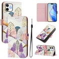thumbnail image 1 of for iPhone 11 Wallet Case, Painting Pattern Premium PU Leather [Credit Card Holder] [Wrist Strap] Flip Stand Feature Purse Case Full Protective Pattern Cover for iPhone 11, Landscaping, 1 of 15