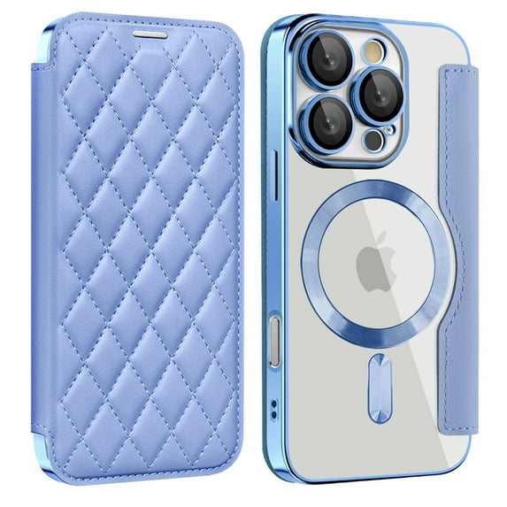for iPhone 11 Wallet Case with RFID Blocking Credit Card Holder,Compatible with MagSafe,PU Leather Flip Kickstand Shockproof Cover Women Men for iPhone 11 Phone case,Blue