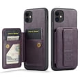 thumbnail image 1 of for iPhone 11 Wallet Case with RFID Blocking Credit Card Holder,PU Leather Folio Flip Kickstand Handle Wrist Strap Shockproof Cover Women Men for iPhone 11 Phone Case,Purple, 1 of 9