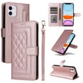 thumbnail image 1 of for iPhone 11 Wallet Flip Case, Classic PU Leather Card Slots with Lanyard Magnetic Closure Kickstand Drop Protective Soft TPU Inner Phone Case Cover for iPhone 11, Rosegold, 1 of 7
