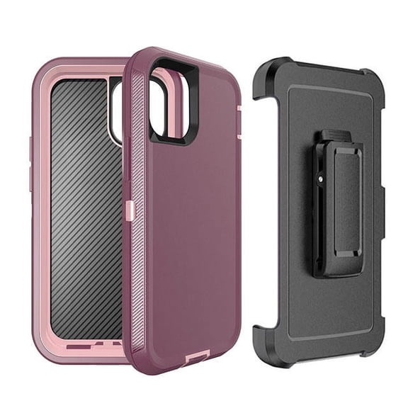 iPhone 12/12 Pro (6.1") Shockproof Heavy Duty Full Body Protection Hybrid Defender Rugged Case with Holster