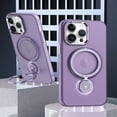 thumbnail image 1 of for iPhone 12/12 Pro Case, 360° Rotatable Kickstand Holder Military Grade Dropproof Shockproof MagSafe Rubber Silicone Back Case For Apple iPhone 12/12 Pro 6.1 inches-Purple, 1 of 12