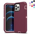 thumbnail image 1 of iPhone 12/12 Pro Heavy Duty Case - Purple {3 Layer Shock Absorbent Durable Case- Compatible for iPhone 12 and iPhone 12 Pro 6.1 inch), 1 of 6