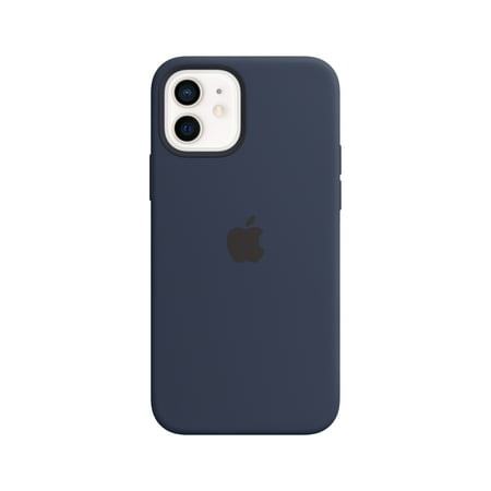 Apple - iPhone 12 and iPhone 12 Pro Silicone Case with MagSafe - Deep Navy