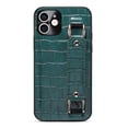 thumbnail image 1 of iPhone 12 6.1 Inch DW Wristband Hand Strap Case, Hidden Card Slot Soft TPU Slim Drop Shock Resistant Phone Cover Case  iPhone 12, Darkgreen, 1 of 9