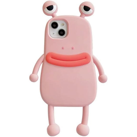 for iPhone 12 Case, 3D Soft Silicon Funny and Silly Weird Sausage Mouth Lips Stupid Frog Phone Cases, Ugly Phone Case Swap Challenge Gifts with Friends