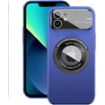 thumbnail image 1 of for iPhone 12 Case 6.1" 2020, Large Viewport Design, Hard PC Built-in Luxury Camera Lens Protector Full Protection Phone Cover with Magsafe for Women Girls Boy Men, Drak Blue, 1 of 8