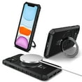 thumbnail image 1 of for iPhone 12 Case [Compatible with MagSafe] [Military-Grade Protection], Shockproof Protective Slim Invisible Kickstand Car Mount Magnetic Armor Cover For iPhone 12, Black, 1 of 10