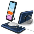 thumbnail image 1 of for iPhone 12 Case [Compatible with MagSafe] [Military-Grade Protection], Shockproof Protective Slim Invisible Kickstand Car Mount Magnetic Armor Cover For iPhone 12, Royalblue, 1 of 10