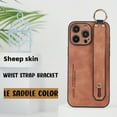 thumbnail image 1 of iPhone 12 Case Cover, Allytech Vintage PU Leather Wristband Ring Holder Stand Bumper Anti-Scratch Protective Phone Case for Apple iPhone 12 - Brown, 1 of 7