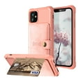 thumbnail image 1 of iPhone 12 Case, Dteck Wallet Case for iPhone 12 Pro 6.1 inch 2020, Hard Silicone Shockproof Case Flip Leather Card Holder Protective Cover Work with Magnet Car Holder Mount, Rosegold, 1 of 7
