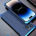 thumbnail image 1 of for iPhone 12 Case Heavy Duty Metal Aluminum Bumper PC Hard Back [Shockproof][Dropproof][Dust-Proof][Military Grade] Rugged Full Body Protection Cover Case for iPhone 12, Blue, 1 of 7
