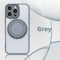 for iPhone 12 Case with Magnetic Invisible Stand [Military Drop Protection] [Compatible with MagSafe] Hybrid Shockproof Slim Translucent Anti-Slip For iPhone 12,Gray