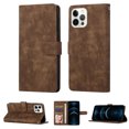 thumbnail image 1 of iPhone 12 Case, iPhone 12 Pro Wallet Case, Luxury RFID Blocking Card Holder Slot, Stand Premium PU Leather & Soft TPU Back Shockproof Flip Folio Book Magnetic Cover For iPhone 12 Pro / 12 6.1",Brown, 1 of 10
