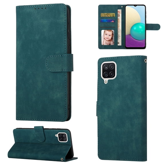iPhone 12 Case, iPhone 12 Pro Wallet Case, PU Leather Kickstand Wallet Card RFID Blocking Magnetic Folio Holder with Strap, Book Style Anti-Scratch Phone Case For iPhone 12 Pro / 12 6.1",Blue
