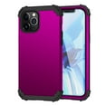 thumbnail image 1 of iPhone 12 Case with Tempered Glass Screen Protector , Dteck Heavy Dual Layer Full Protection Rugged Shockproof Case Hard PC Protective Back Cover For Apple iPhone 12 6.1 inch, Purple, 1 of 6