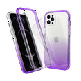 thumbnail image 1 of iPhone 12 Case, iPhone 12 Pro Case, and [2 x Tempered Glass Screen Protector] Crystal Clear Cover with Reinforced Corner Bumper Slim Flexible TPU Phone Case for iPhone 12/12 Pro 6.1 inch ,Purple, 1 of 8