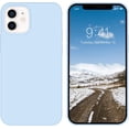 thumbnail image 1 of iPhone 12 Case, iPhone 12 Pro Case Liquid Silicone Gel Rubber Slim Soft Anti-Scratch Microfiber Lining Full Body Shockproof Protective Phone Cover for iPhone 12/12 Pro 6.1", Light Blue, 1 of 15