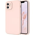 thumbnail image 1 of iPhone 12 Case, iPhone 12 Silicone Case, Liquid Silicone Case with Full Camera Lens Protection Microfiber Lining Shockproof Protective Phone Cases Cover for iPhone 12 6.1 inch, Pink, 1 of 16