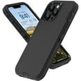 thumbnail image 1 of iPhone 12 Heavy Duty Case {Shock Proof Case with 3 Layer Rubber, Shatter Resistant, [Tough Armour] Rugged Case Compatible for iPhone 12} Black, 1 of 7