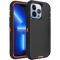 thumbnail image 1 of Entronix Heavy Duty Case Compatible with iPhone 12 / 12 Pro, Shockproof Hard Cover, Orange, 1 of 7