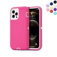 thumbnail image 1 of iPhone 12 Heavy Duty Case {Shock Proof Case with 3 Layer Rubber, Shatter Resistant, [Tough Armour] Rugged Case Compatible for iPhone 12} Pink, 1 of 7