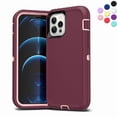 thumbnail image 1 of Entronix Heavy Duty Case Compatible with iPhone 12 / 12 Pro, Shockproof Hard Cover, Purple, 1 of 7