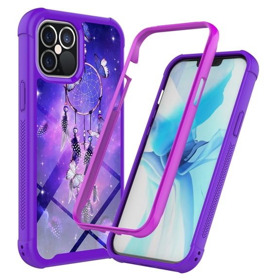 iPhone 12 Mini Case (5.4"), Rosebono Hybrid IMD Design Graphic Anti-Scratch Fashion Cute Colorful Silicone Skin Cover Armor Case for iPhone 12 Mini (Dream Catcher)