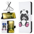 thumbnail image 1 of iPhone 12 Mini Case Cute Embossed Pattern Premium Leather Wallet Cover Flip Stand Credit Card Slots Pocket Holder Magnetic Closure Folio Case for iPhone 12 Mini, Giant Panda, 1 of 8