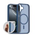 thumbnail image 1 of for iPhone 12 Mini Case: Magnetic Translucent Matte Shockproof Slim Compatible with MagSafe - Military Grade Drop Proof Hard Back Anti-Fingerprint Protective Cell Phone Cover,Darkblue, 1 of 8