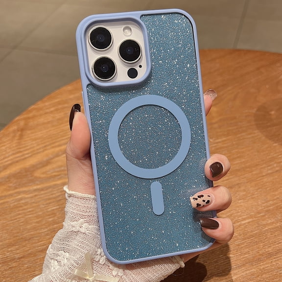 for iPhone 12 Mini Case, Sparkly Glitter Bling Back, Magnetic Support for MagSafe Shockproof Case, Crystal and Clear High-Duty Protection for iPhone 12 Mini Case -Sparkly Glitter