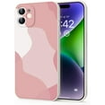 thumbnail image 1 of for iPhone 12 Mini Case, Thin Liquid Silicone Case,Shockproof,Slim Thin Phone Case for iPhone 12 Mini,Full Body Screen Camera Protective Cover-Beige White+Pink 9-IP12mini-02, 1 of 14
