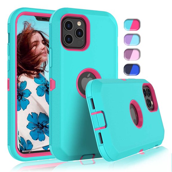 iPhone 12 Mini Cases, Sturdy Phone Case for iPhone 12 Mini 5.4", Tekcoo Full-Body Shockproof Protection Heavy Duty Armor Hard Plastic & Shock Absorption Rubber Rugged Bumper 3-in-1 Case Cover