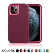 iPhone 12 Mini Heavy Duty Case - Purple {3 Layer Shock Absorbent Durable Case- Compatible for iPhone 12 Mini 5.4 inch)