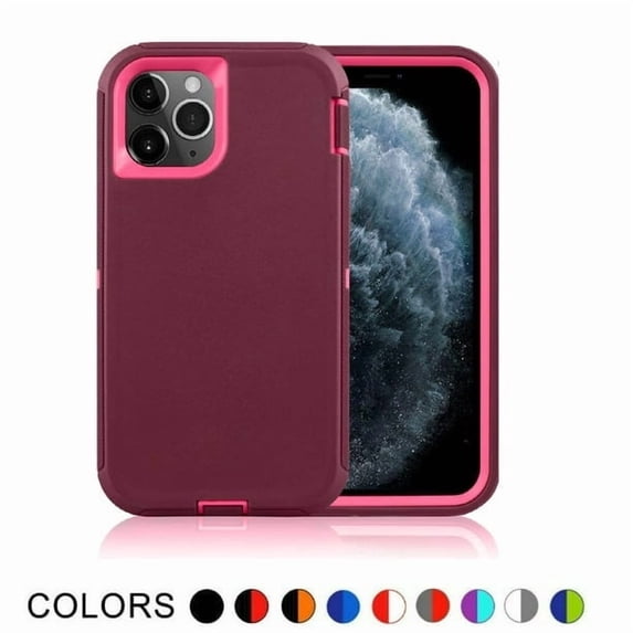 Entronix Heavy Duty Case Compatible with iPhone 12 Mini, Shockproof Hard Cover, Purple