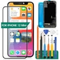 thumbnail image 1 of for iPhone 12 Mini Screen Replacement 3D Touch 5.4 Inch LCD Screen Replacement A2399 LCD Display A2176 Touch Digitizer Compatible with Model A2398,A2400,A2399 Assembly Repair Parts Kits(Black Incell), 1 of 5