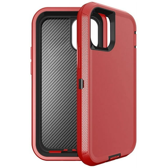 For iPhone 12 Mini Shockproof Heavy Duty Full Body Protection Hybrid Defender Rugged Case with Holster