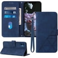 thumbnail image 1 of for iPhone 12 Mini Wallet Case,[Kickstand][Wrist Strap][Card Holder Slots] TPU Interior Protective 12 Mini Phone Case,Leather Folio Flip Cover for iPhone 12 Mini (Blue), 1 of 14