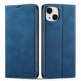thumbnail image 1 of iPhone 12 Mini Wallet Case iPhone 12 Mini Luxury PU Leather Case, Book Folding Flip Retro Case with Kickstand, [RFID Blocking] Credit Card Slot Magnetic Closure Protective Cover, Blue, 1 of 8
