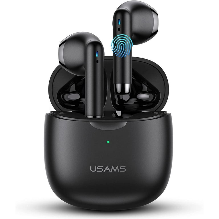 for iPhone 12 Mini Wireless Earbuds Bluetooth 5.0 Headphones in Ear with Charging Case Hands Free Headset with Mic Hi Fi Stereo Sound Touch Control Black Walmart